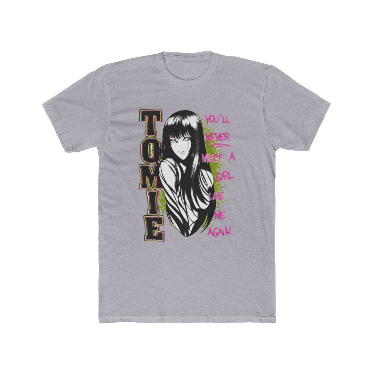 Junji Ito Tomie Portrait Quote Dark Wash T Shirt