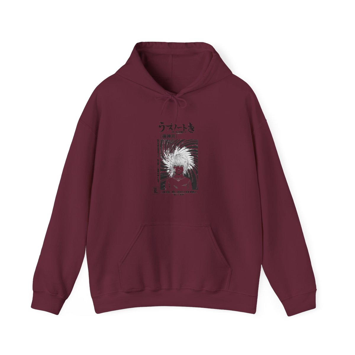 UZUMAKI Tonal Manga Portrait Hoodie | Junji Ito - alternate angle 3, merchandise