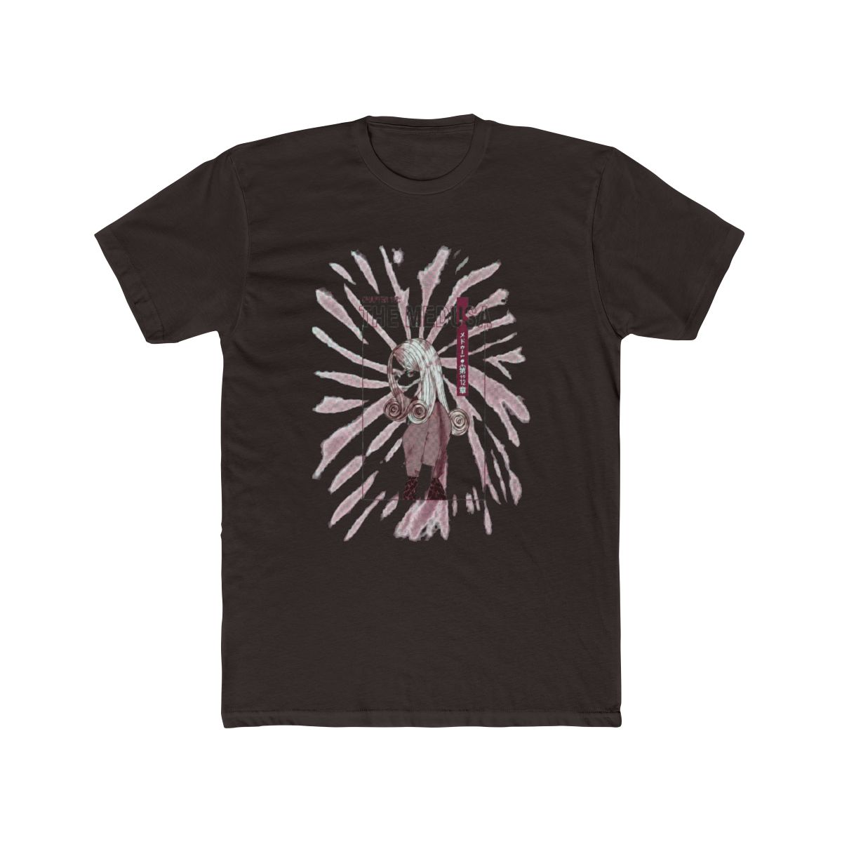 Junji Ito Uzumaki Medusa Pink Tie-Dye T Shirt - alternate angle 2, merchandise