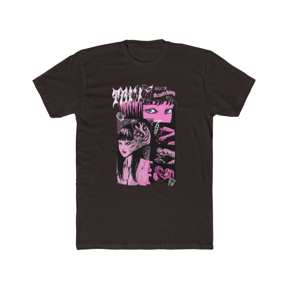 Junji Ito Tomie Pink Panel T Shirt - alternate angle 2, merchandise