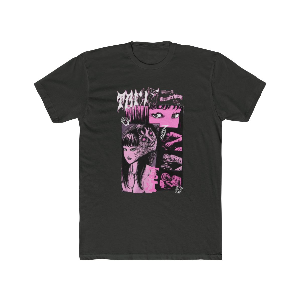 Junji Ito Tomie Pink Panel T Shirt - alternate angle 5, merchandise