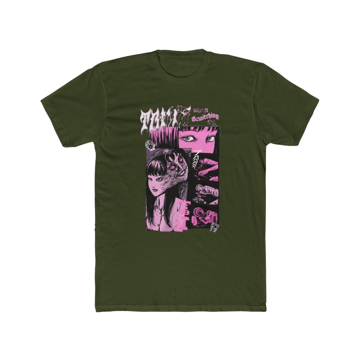 Junji Ito Tomie Pink Panel T Shirt - alternate angle 4, merchandise