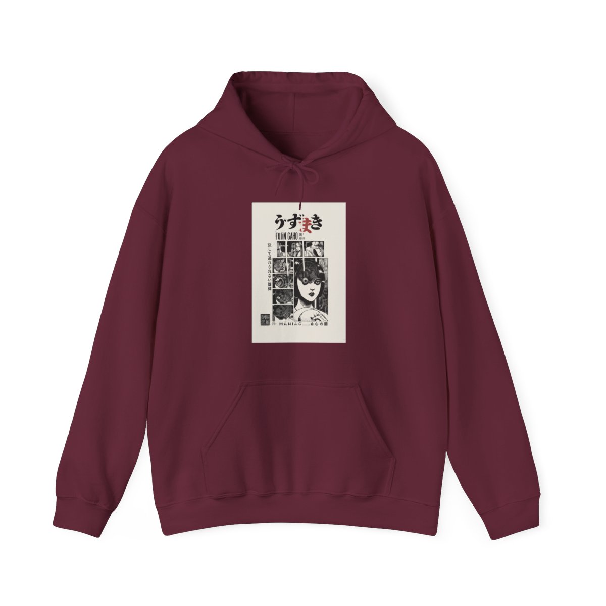 UZUMAKI Manga Panels Illustrated Hoodie | Junji Ito - alternate angle 3, merchandise