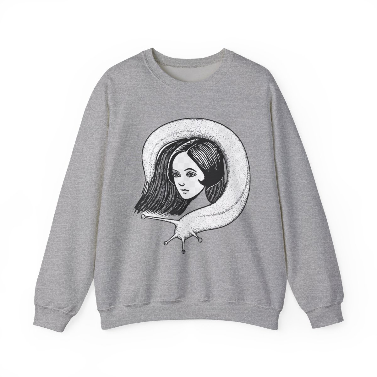Junji Ito 'Slug (Black & White) Knitted Hoodies | Eyesore Merch - alternate angle 5, merchandise