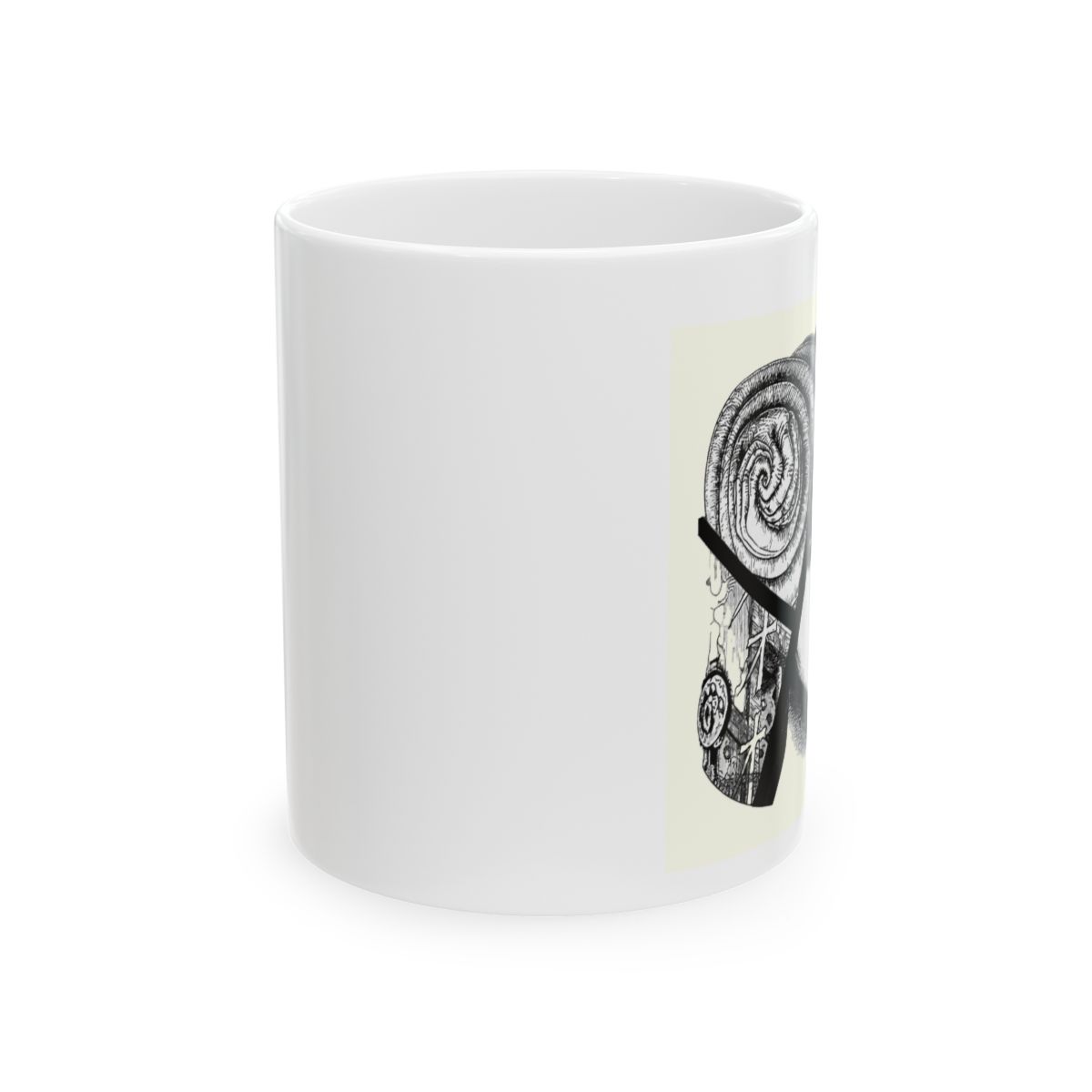ABYSTYLE Junji Ito Uzumaki 16 Fl Oz Ceramic Coffee Tea Mug Drinkware Home & Kitchen Merch Gift - alternate angle 1, merchandise