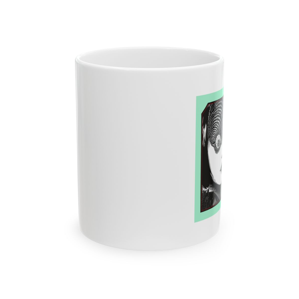 ABYSTYLE Junji Ito Uzumaki 11 Fl Oz Ceramic Coffee Tea MugHorror Anime Drinkware Home & Kitchen Merch Gift - alternate angle 1, merchandise