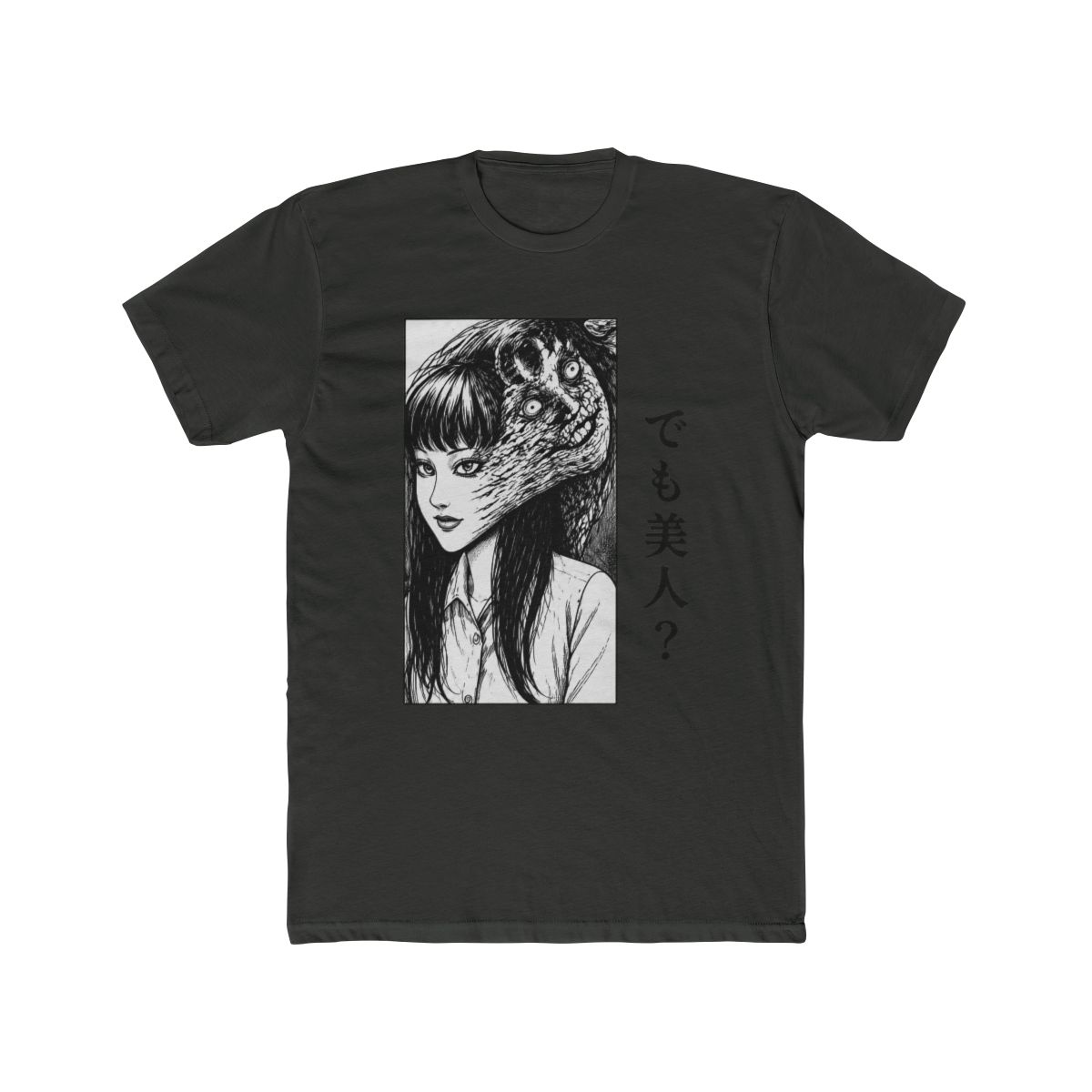 for Tomie Junji Ito -Adult Short Sleeve Cotton T Shirt Black - alternate angle 5, merchandise