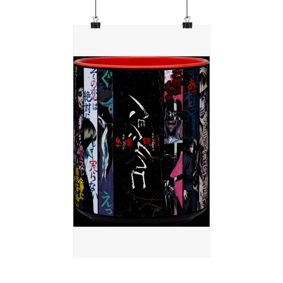 Junji Ito Panel Asian-Style Ceramic Tea Cup | Traditional Japanese-Inspired Without Handle | Holds 9 Ounces - Official Posters & Wall Art merchandise