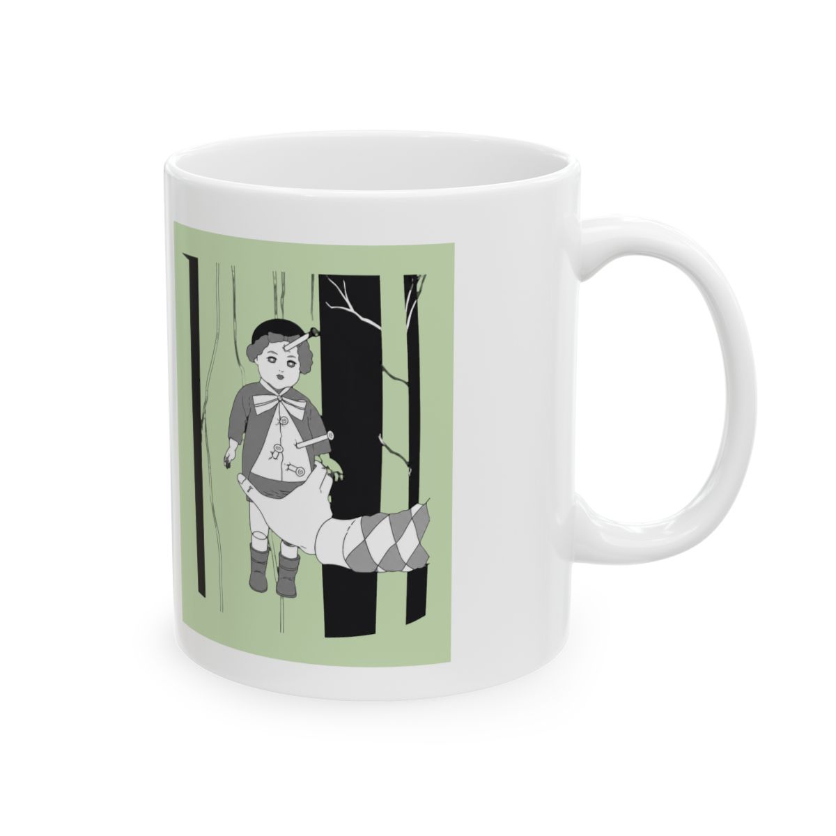 ABYSTYLE Junji Ito Souchi's Curse Ceramic Coffee Tea Mug 16 Oz. Horror Anime Manga Drinkware Dishwasher Microwave Safe Home & Kitchen Essential Gift